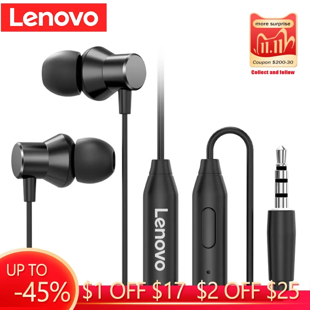 Наушники вкладыши Lenovo HF130 с микрофоном 3 5 мм|Наушники и гарнитуры| |
