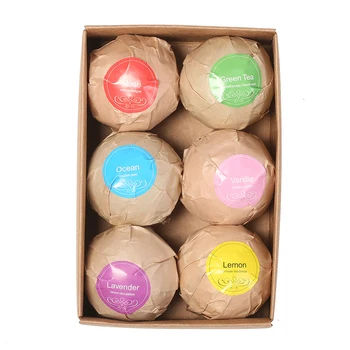

6pcs Natural Bath Bombs Bubble Bath products Essential Oil Handmade SPA Stress Relief Exfoliating Mint Lavender Rose Flavor