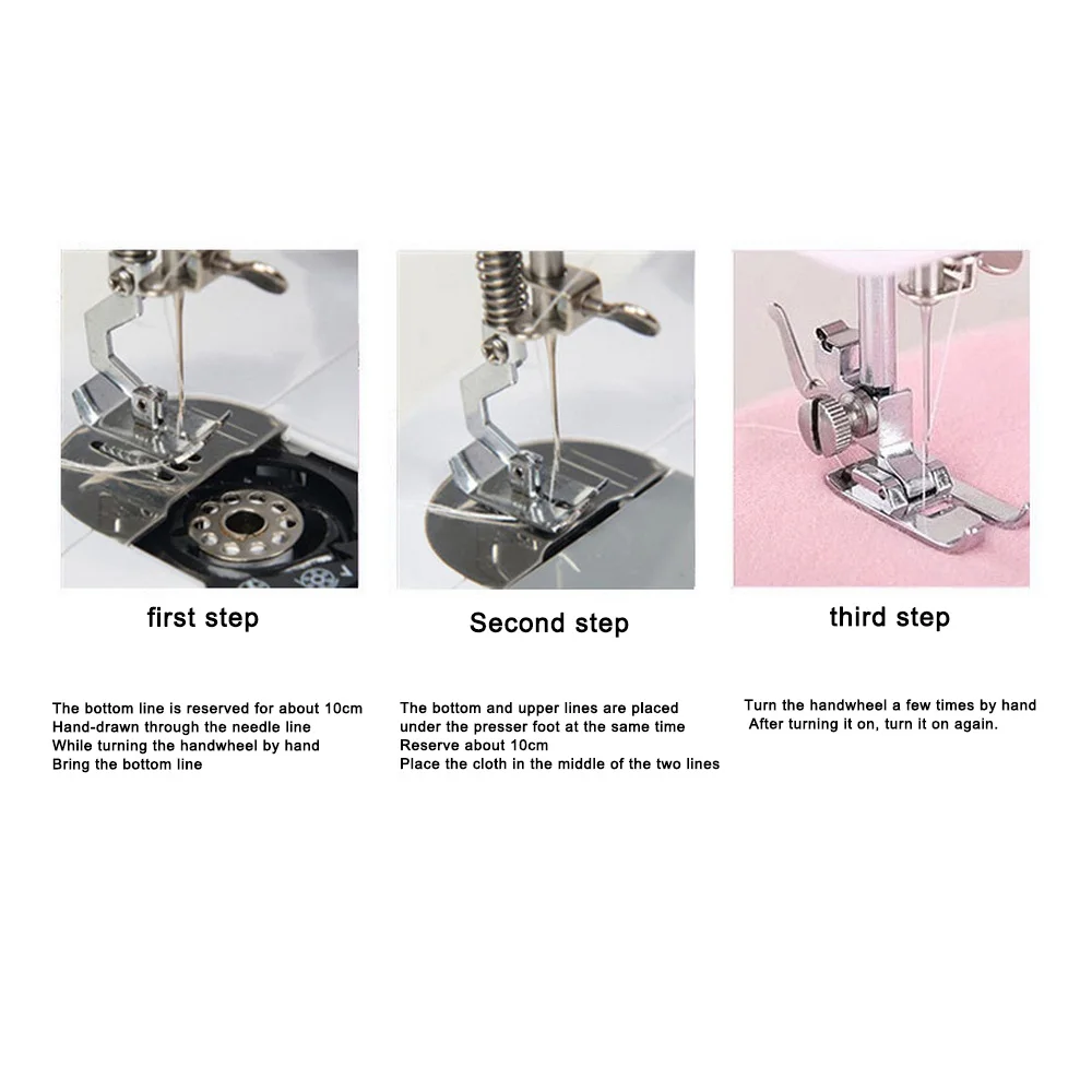 Электрическая мини-швейная машина для домашнего питания, толстая регулировка, светильник, ручная многофункциональная электрическая швейная машина