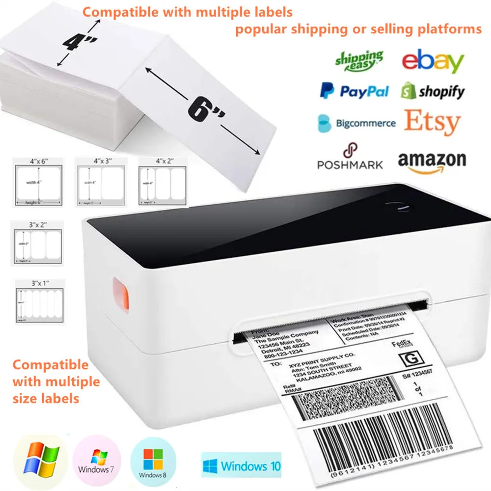 4 Inch Pengiriman Label Printer Pengiriman Ekspres 4 × 6 ...