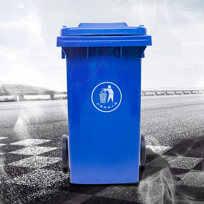 

Ge Nan Outdoor Environmental Sanitation Waste Bin Large Size Property District Plastic 100L Large Size Garbage Bin with Lid Manu