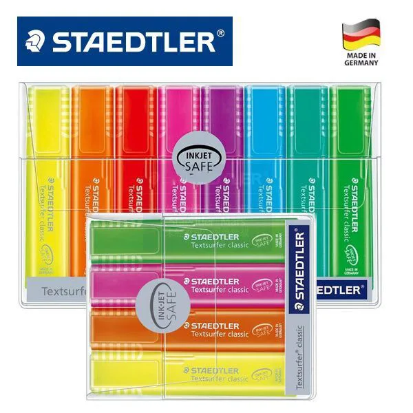 Staedtler 364 PWP8 8-Цвет Неон Радуга маркировки флуоресцентная ручка маркеры