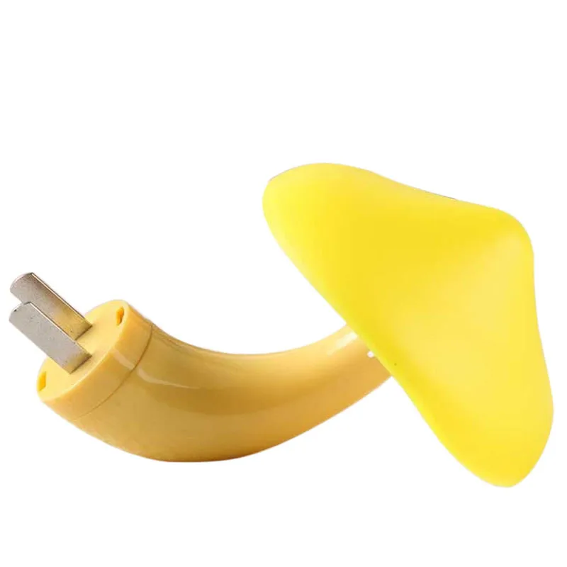 Ночной светильник новинка светодиодный желтый в виде грибов с датчиком