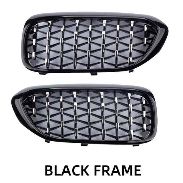 Car Front Bumper Grille For BMW 5 Series G30 520i 530i 530e 540i 518d 2017-2020 Auto Racing Grill Kidney Replacement Grilles Black Frame