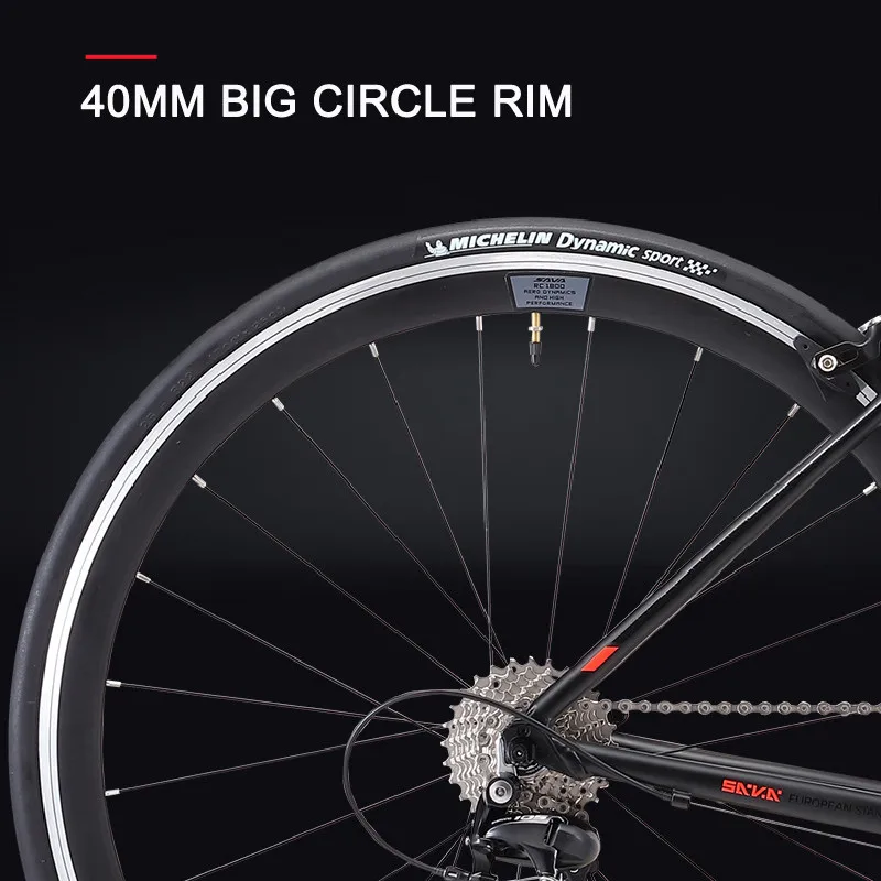SAVA Racing Road Bike 18 Speeds Road Bicycle Aluminum frame+ Carbon fork Road Bike with SHIMANO SORA 18 Speed Road Bike Bicycle