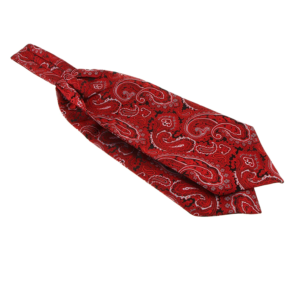 Retro Paisley Floral Jacquard Cravat Ascot Tie Formal Accessories for Men Gentleman Polyester Silk Neck Tie Suit Wedding