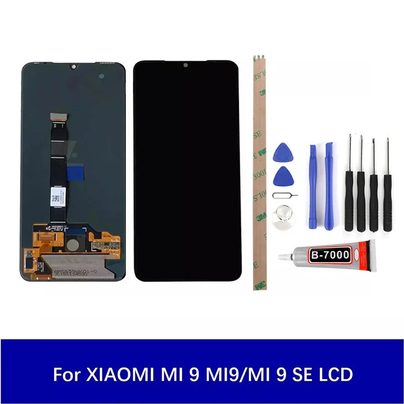ЖК-экран AMOLED для Xiaomi Mi 9/Mi 9 SE 6 39 дюйма дигитайзер в сборе сменный сенсорный |