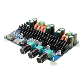 

Wireless bluetooth Digital 2.1 Channel Amplifier Board 50W+50W Stereo Output 100W Bass Output USB TF Card Decoding Play