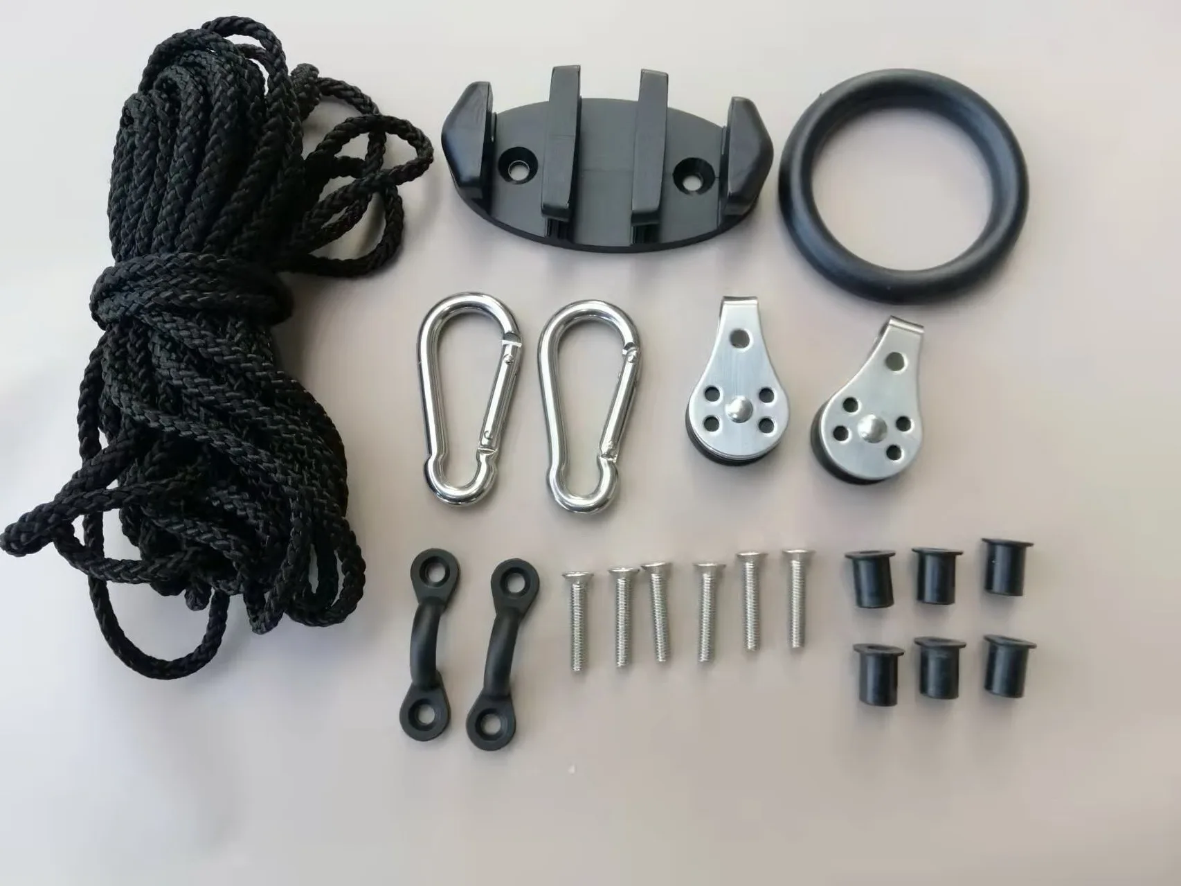 Boat Kayak Anchor Trolley Kit Rope Cleat Pulley Block Rigging Ring Kit Inflatable Sturdy Kayak with Accessorys db 3d printer parts ch c ceramic core ring heater block 24v 60 70w quick heating m6 thread v6 volcano hotend ender 3 cr10 j head