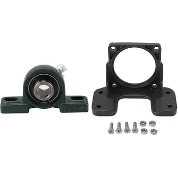 

1Pcs Solid Base Pillow Block Bearing 3/4 Inch Bore Self Aligning 2 Bolt & 1Pcs Ac and Dc Gear Motor Bracket Motor Mount