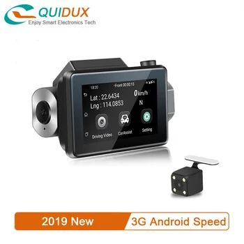 

Dual Lens 3G Car DVRs 3.0"Capacitive Touch screen Android 5.0 MTK6582 wifi GPS Logger 1080P Video Recorder dvr camera