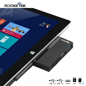 

Rocketek usb 3.0 multi 5 in 1 memory card reader adapter SD/TF micro SD for Microfoft Surface Pro 3/4/5/6/7 Hub laptop computer.