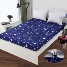 1 pc 100% Polyester Sheet Mattress Cover Bed Sheet Printing Fitted Sheet Four Corners With Elastic