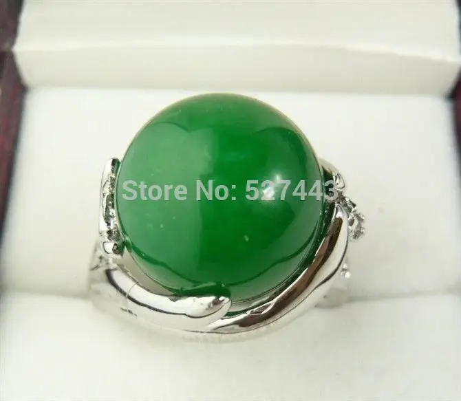Atacado ++++ livre &gt Superb 18 K GP anel de Jade verde 7 8 9 AAA 5.24 | Украшения и аксессуары