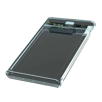 

USB 3.0 to SATA3.0 External Hard Drive Case Enclosure with Cable for 2.5inches HDD and SSD SATA Interface Gard Clear