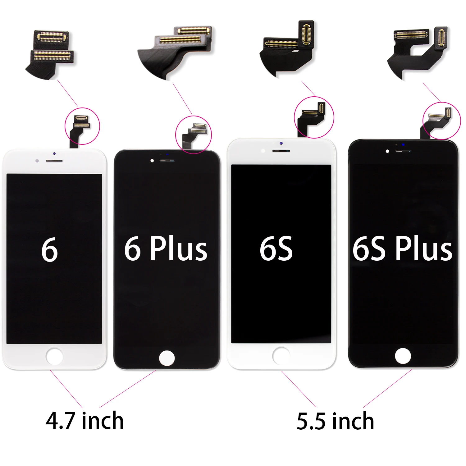 Черный/белый Pantalla ЖК-дисплей Замена для iPhone 6s Scree 3D дисплей дигитайзер сенсорный экран для iPhone 6 6s Plus с отверткой