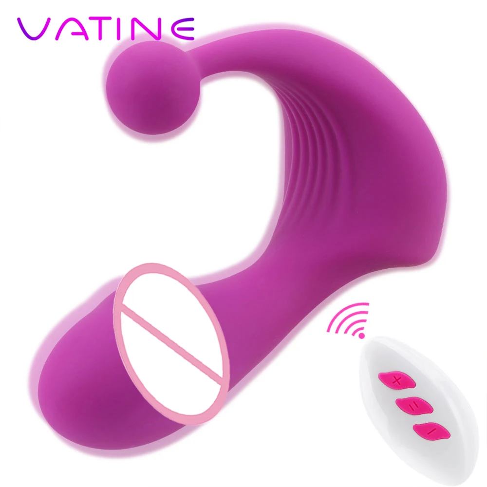 VATINE 12 Modes G-Spot Massager Butt Plug Sex Toys for Women Wireless Remote Control Clitoris Stimulator Wearable Dildo Vibrator