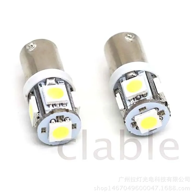 

Cross Border for Automobile LED Bulb BA9S T4W 5050 5smd LED Width Light Reading Light Roof Light