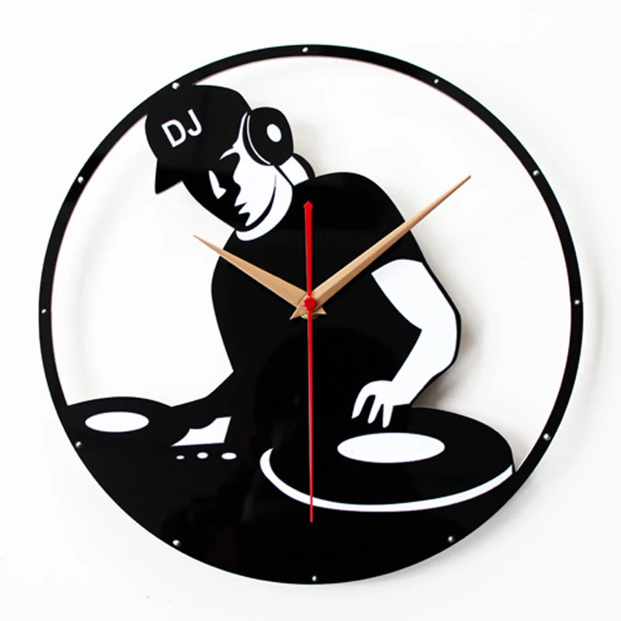 Vinyl Wall Clock Modern Design Decorative Bar KTV Nightclub Clocks Acrylic Quartz DJ Playing Disc Watch Home Decor 12&quot | Дом и сад