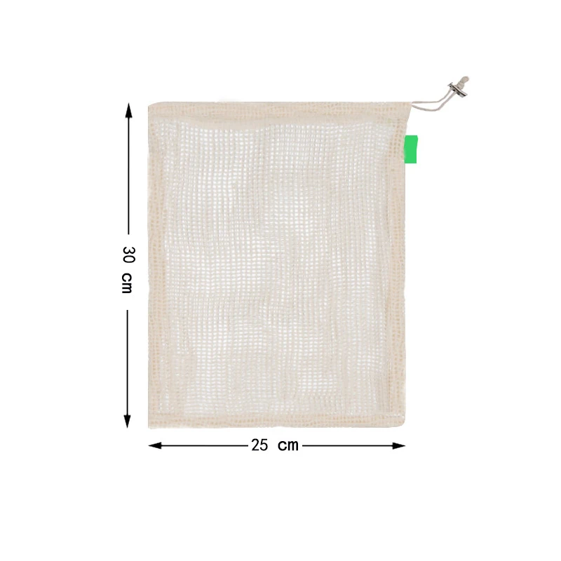 Medium bag 10pc 10 шт. большая средняя маленькая многоразовая сумка для овощей для фруктов Экологичная многоразовая производственная сумка кухонные принадлежности сетчатый мешок из хлопка - Цвет: Medium bag 10pc