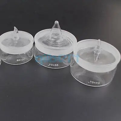 70x35mm Diameter x Height Lab Glass Weighting Bottle with Ground Glass Stopper