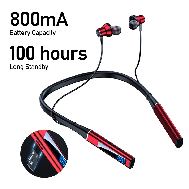 Новинка 5 1 Bluetooth-гарнитура воспроизведение 100 часов бас-наушники беспроводные