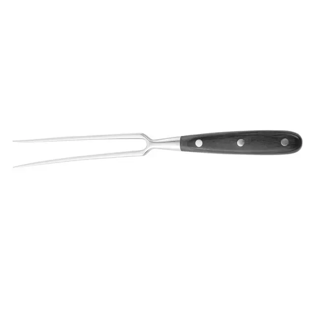 Rozsdamentes Acél Grillező Sült Pálca 2-Prong Hús Grillezés Villa Bbq Szerszámok Fa Fogantyúval Kemping Piknikhez - Image 5