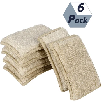

6 Pcs/Set Bamboo Fiber Wrap Sponge Washing Dish Foam Magic Multifunction Household Wiping Cleaning Rags Wiping Cloth