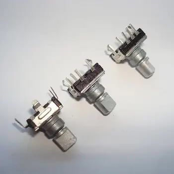 

5pcs/lot pjiap switch high quality EC11 rotary coding switch 30 positioning 15 pulse shaft length 12MM potentiometer