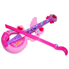 Детская музыкальная игрушечная скрипка Электрический музыкальный инструмент подарок пластиковая игрушка-гитара Музыкальные Развивающие игрушки рок-группа гитара BB50YQ