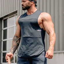 Летний спортивный мужской жилет в европейском и американском стиле для занятий фитнесом, Быстросохнущий Повседневный жилет для фитнеса, Базовая рубашка