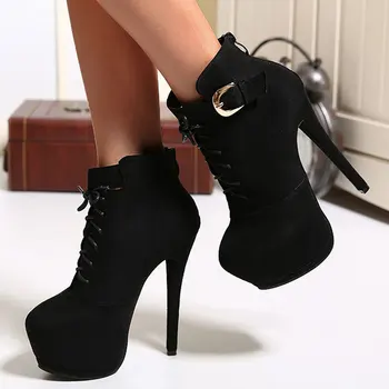 

Karinluna Brand New 2020 Sexy Fetish SM Thin High Heels Women Shoes Fashion Winter Party Prom Ankle Boots Female