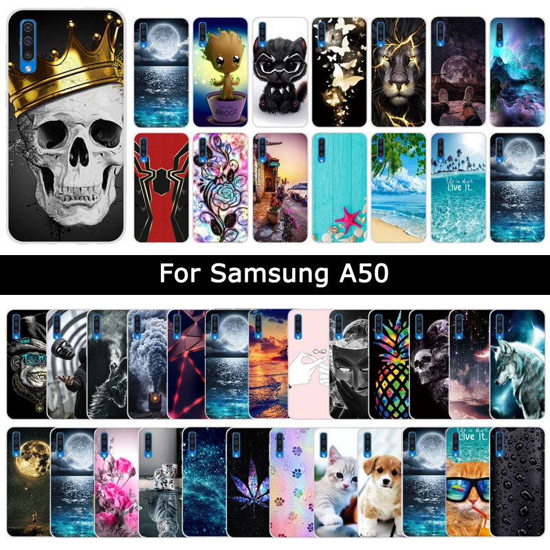 Чехол для samsung Galaxy A50 A 50, цветной защитный чехол с изображением кота, мягкий силиконовый чехол из ТПУ, чехол s для Galaxy A50, Fundas, Coque Capa