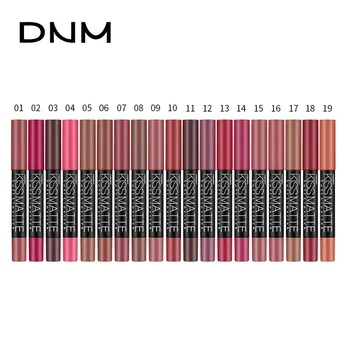 19 Colors Sexy Matte Lip Stick Lipliner Lip Liner Pencil Lasting Nude Rotatable Lipsliner Pen