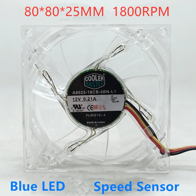 Ventole PWM Per Cooler Master FA08025M12LPA 8025 80MM 8cm Case - Foto 8