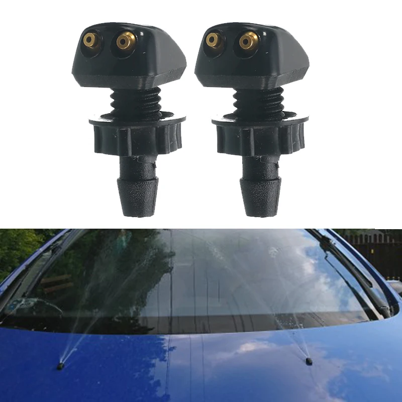 

Universal 2Pcs Car Front Windscreen Washer Wiper Nozzle Water Spray DIY Kits Water Column Injection Replacement Parts For VW