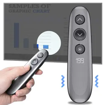 

Wireless Presenter Highlighting Magnify Digital USB Rechargeable Powerpoint Presentation Clicker