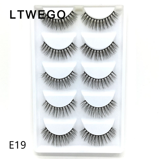 NEW 5Pairs 3D Faux Mink Eyelashes Natural Thick Long False Eyelash Dramatic Fake Lashes Makeup Extension Eyelashes Cilio