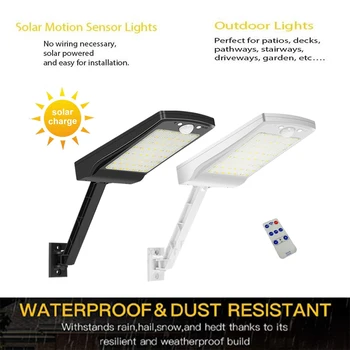 

Solar 56 LED lamp Outdoor Street Wall Light PIR Motion Sensor Garden Dimmable Lamp 3 Mode Waterproof with Bracket