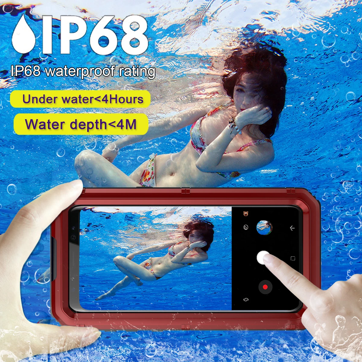 Защитный чехол с 3 защитой для samsung S8 Plus S8+ металлический алюминиевый грязевой шок Водонепроницаемый IP68 чехол для samsung S8P тяжелый прочный Чехол