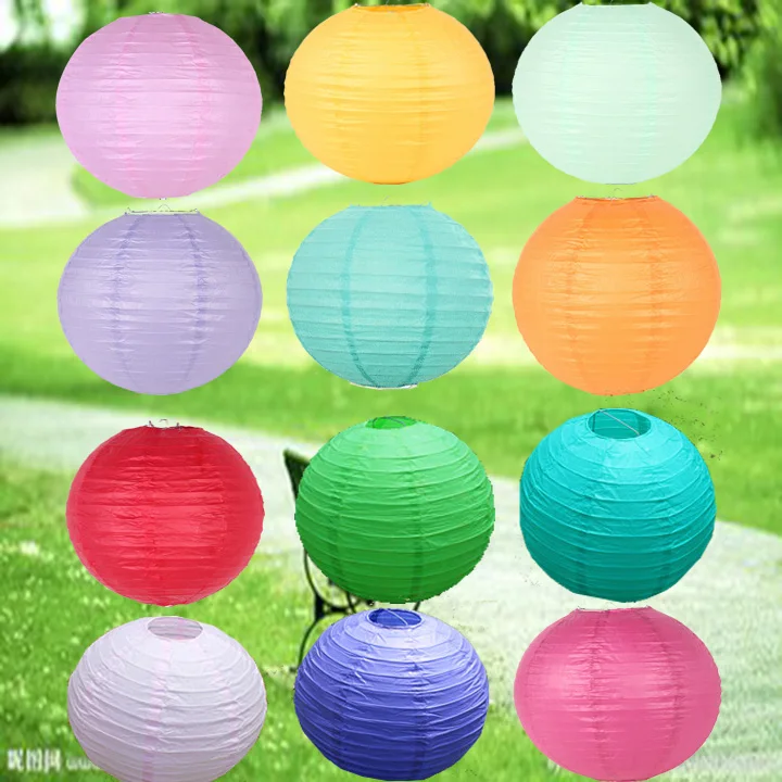 10''(25cm) Wholesalemulticolor Chinese Paper Lanterns For Wedding