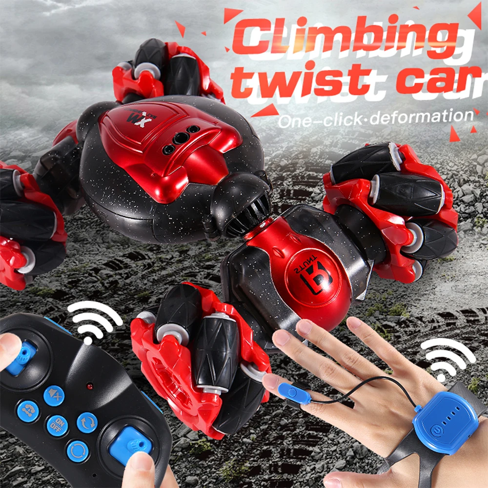 1827 20 2 4G 4WD RC автомобиль трюк поворотный часы индукционный жест вездеход плоский