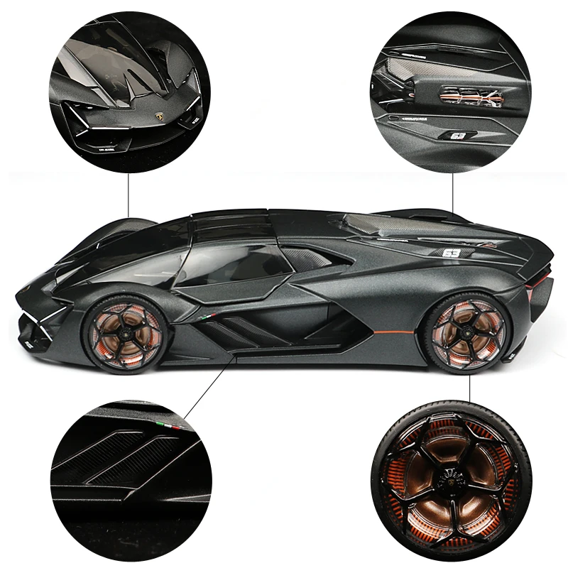 Bburago 1:24 Lamborghini Dritte Alter Konzept Terzo Millennio Auto 