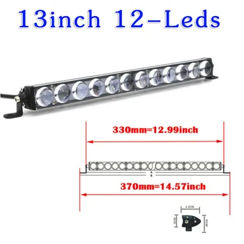 

Spot Beam LED Work Light 6000K 12000 lm Waterproof Slim Single Row 13 inch