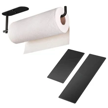 1 Pcs Black Paper Towel Holder Wall Mount For Kitchen & 2 Pcs Kitchen Rugs Anti Fatigue Mat Kitchen Kitchen Mats
