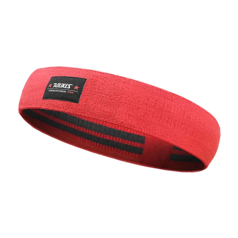 Women Yoga Resistance Band Hip Latex Slip Elastic Hip Circle Fitness Squat Resistance Circle Yoga Stretch Belt - Цвет: Red L