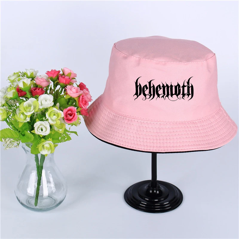 Behemoth Logo Summer Hat Women Mens Panama Bucket Hat Behemoth Logo Design Flat Sun Visor Fishing Fisherman Hat