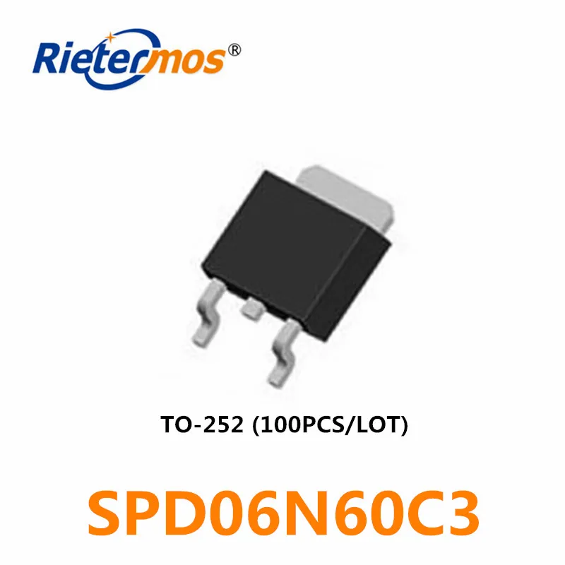 100 шт. N-CHANNEL 600 В SPD06N60C3 SPD06N60 06N60C3 06N60 TO252 высокое качество