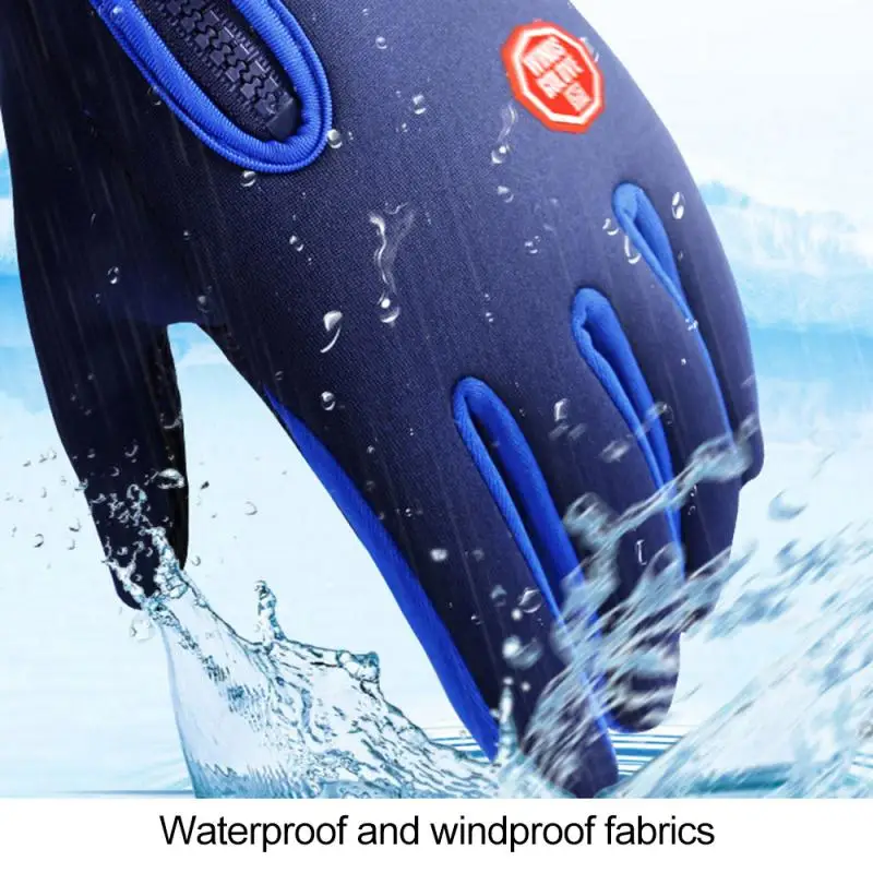 Windstopers Gloves Anti Slip Windproof Thermal Warm Touchscreen Glove For Touchscreen Cold Weather Windproof Anti Slip