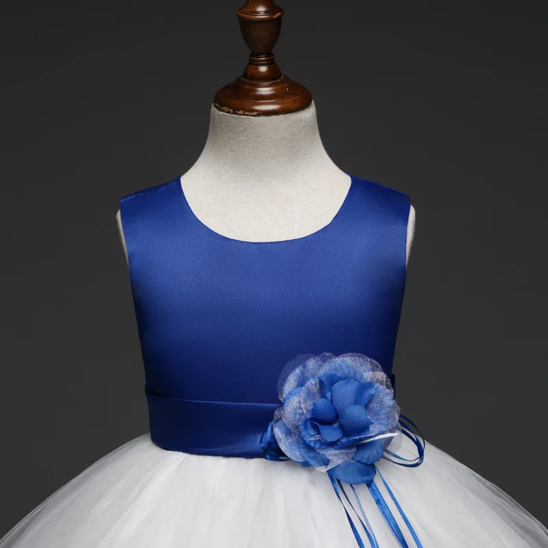 Новинка; vestido infantil; платье для маленьких девочек; платье принцессы с цветочным узором; детская юбка-Одуванчик с Луной; сетчатые вечерние платья принцессы без рукавов